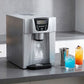 Devanti 2L Portable Ice Cuber Maker & Water Dispenser - Silver