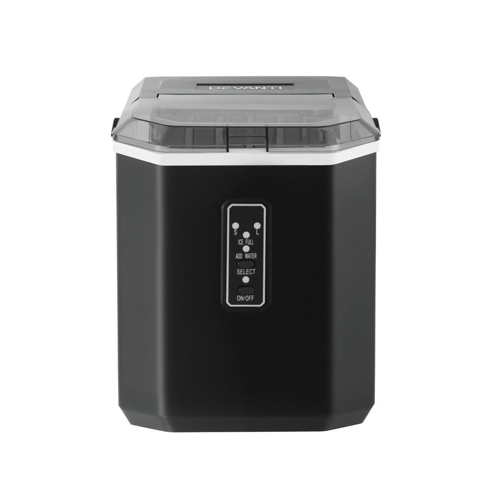 Devanti 12kg Ice Maker Machine 1.3L with Scoop Holder Black