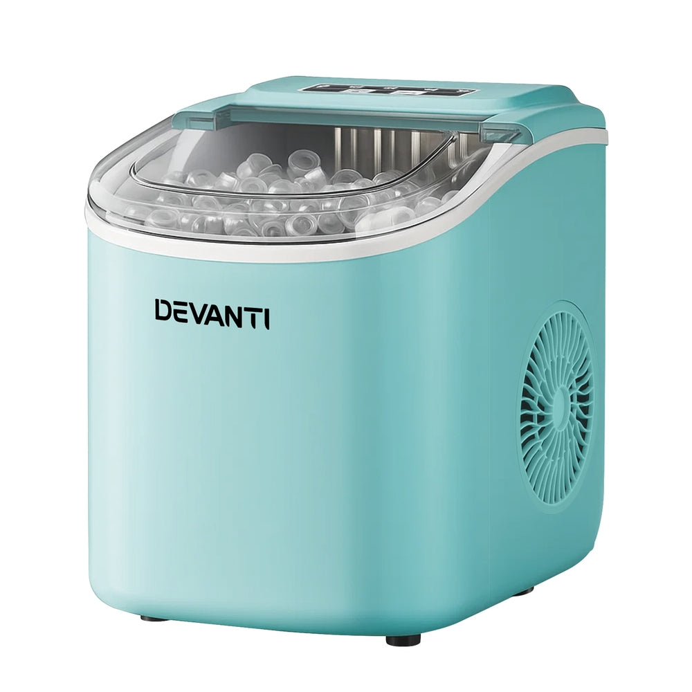 Devanti 12kg Ice Maker Machine with Self Cleaning Green