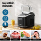 Devanti Ice Maker Machine Portable 12kg Countertop with Self Cleaning 1.3L Black