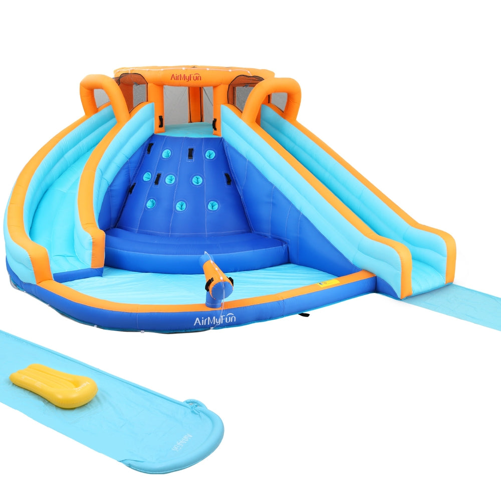 Factory Buys Kids Inflatable Pool Water Double Slide Park Jumping Castle 465X390CM