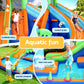 Factory Buys Kids Inflatable Pool Water Double Slide Park Jumping Castle 465X430CM