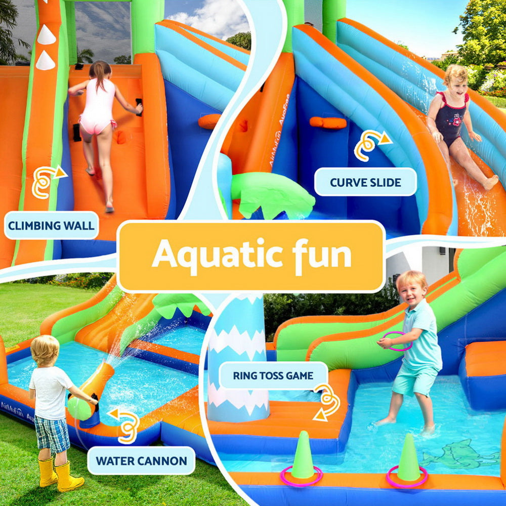 Factory Buys Kids Inflatable Pool Water Double Slide Park Jumping Castle 465X430CM