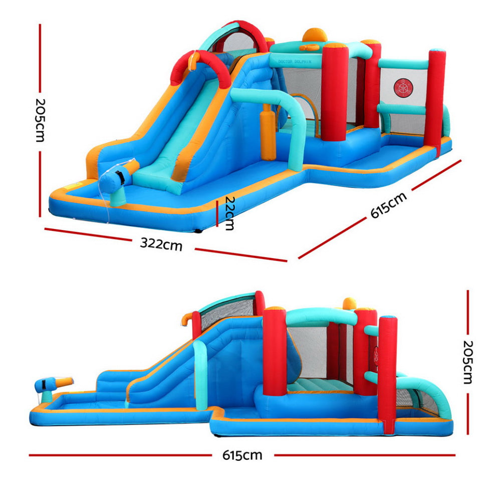 Factory Buys Kids Inflatable Water Slide Splash Pool Park Jumping Castle Bounce 615X322CM