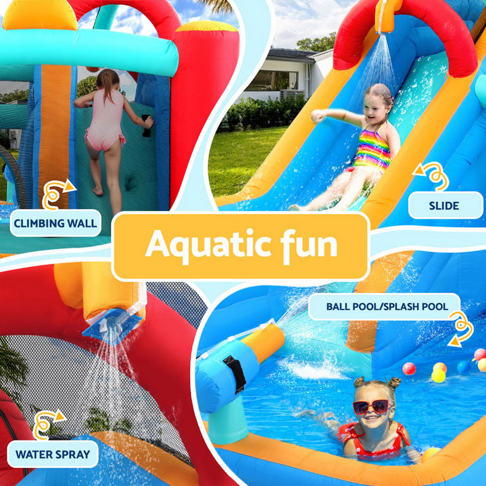 Factory Buys Kids Inflatable Water Slide Splash Pool Park Jumping Castle Bounce 615X322CM
