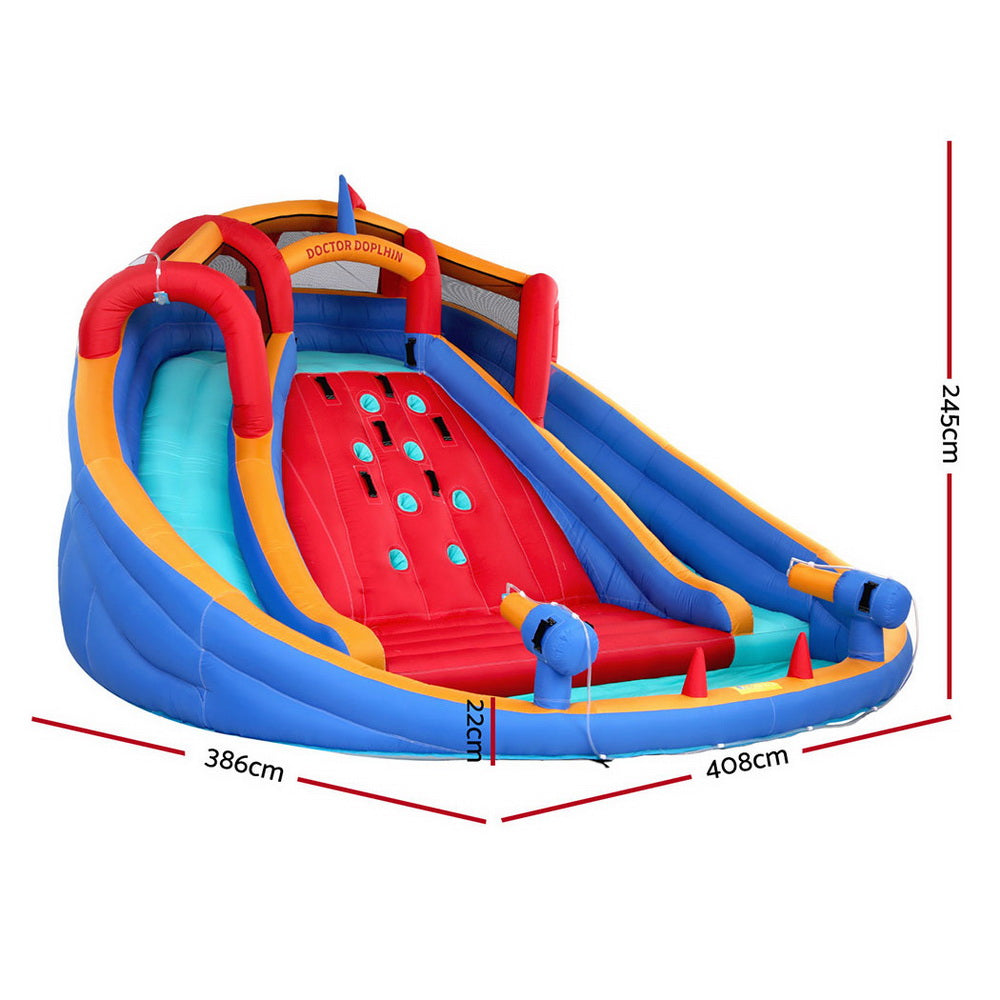 Factory Buys Kids Inflatable Pool Water Slide Cannon Splash Park Toss Game 408X386CM