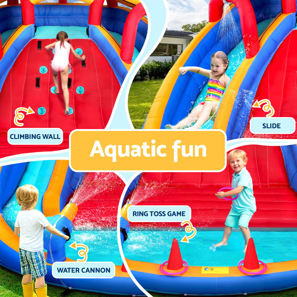 Factory Buys Kids Inflatable Pool Water Slide Cannon Splash Park Toss Game 408X386CM
