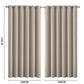 Set of 2 240x230cm Blockout Curtains Panels 3 Layers - Beige