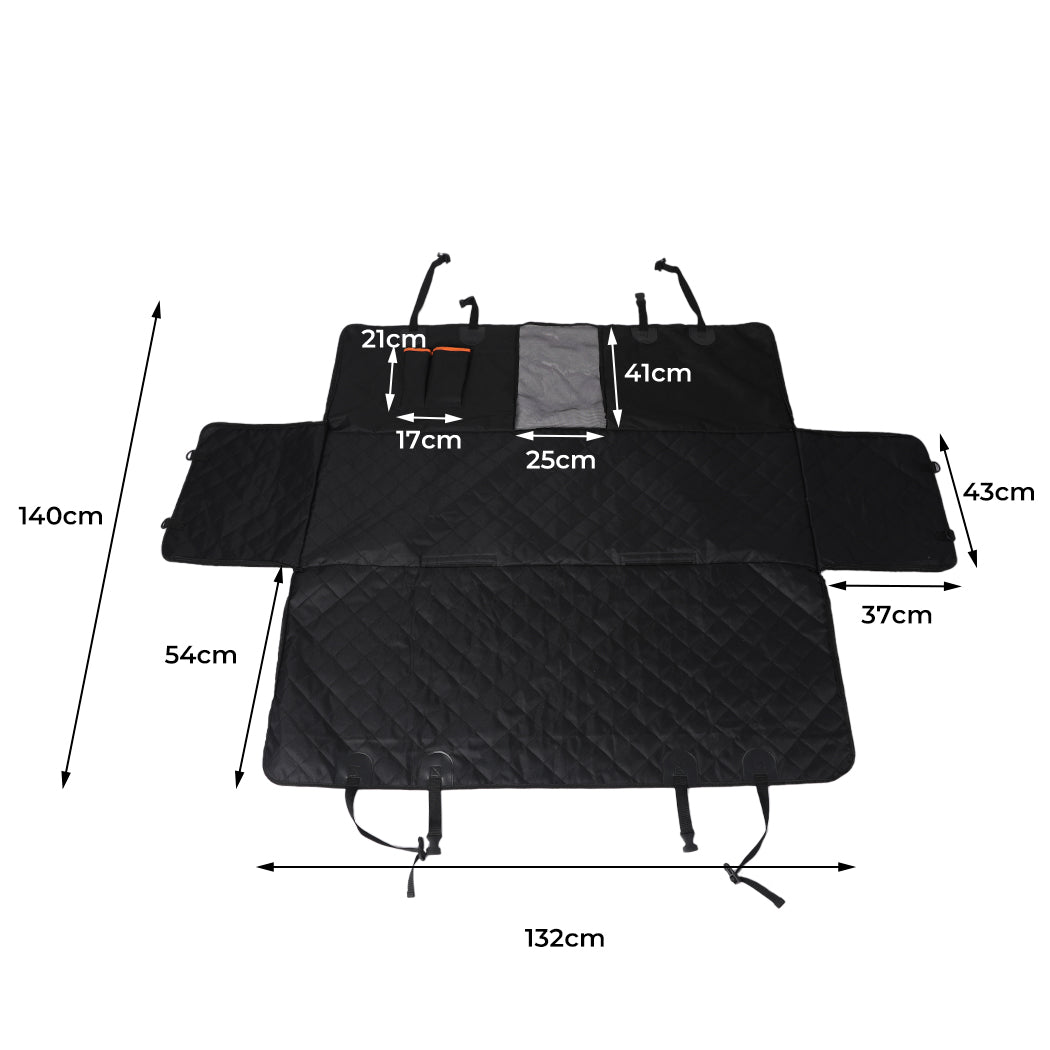 Pet Car Seat Cover Cat Dog Hammock Non Slip Waterproof Protector Mat Black - Black