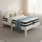 Jade Bed & Mattress Package no Drawers - White Single