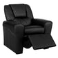 Percy Kids Recliner Chair Linen Soft Sofa Lounge Couch Children Armchair - Black