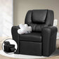 Percy Kids Recliner Chair Linen Soft Sofa Lounge Couch Children Armchair - Black