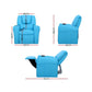 Percy Kids Recliner Chair Linen Soft Sofa Lounge Couch Children Armchair - Blue