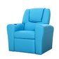 Percy Kids Recliner Chair Linen Soft Sofa Lounge Couch Children Armchair - Blue
