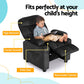 Pippa Kids Recliner Chair Velvet Sofa Lounge Couch Children Chairs Armchair - Black