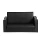 Phineas Kids Convertible Armchair Sofa 2 Seater Chair Children Flip Open Couch - Black