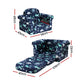 Phineas Kids Convertable Armchair Sofa Children Flip Open Couch Lounger Armchair Dinosaur - Navy