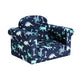 Phineas Kids Convertable Armchair Sofa Children Flip Open Couch Lounger Armchair Dinosaur - Navy