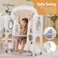Kids Slide Swing Set Basketball Hoop Ring Football Outdoor Toys 132cm grey