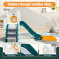 Kids Slide Set Basketball Hoop Outdoor Playground Outdoor Toys Telescope Storage