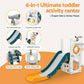 Kids Slide Set Basketball Hoop Outdoor Playground Outdoor Toys Telescope Storage