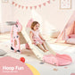 Kids Slide Set Basketball Hoop Outdoor Playground Toy Dragon 125cm Slide Pink