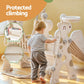 Kids Slide Swing Set Basketball Hoop Outdoor Playground Toys 160cm Beige