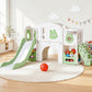 Kids Slide Swing Set Ball Hoop Rings Football Outdoor Toys Green