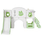 Kids Slide Swing Set Ball Hoop Rings Football Outdoor Toys Green