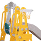 140cm Kids Slide Swing Set Basketball Outdoor Toys Adjustable Height - Green
