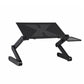 Artiss Laptop Stand Aluminium Computer Riser Foldable Lap Desk Bed Table Black