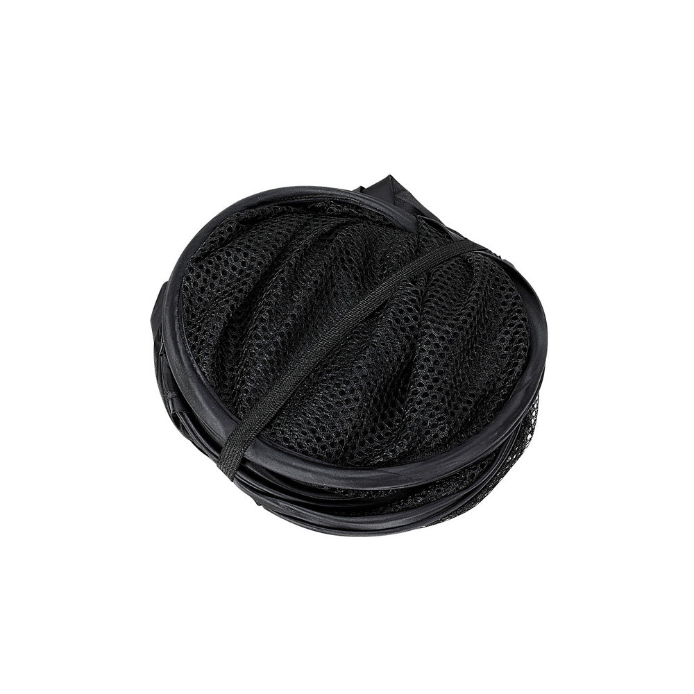 Set of 2 Laundry Basket Hamper Foldable Black