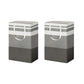Set of 2 Laundry Basket Hamper Foldable White Grey
