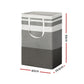 Set of 2 Laundry Basket Hamper Foldable White Grey