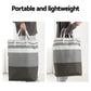 Set of 2 Laundry Basket Hamper Foldable White Grey