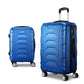 Set of 2 Luggage Travel Sets Suitcase Trolley TSA Lock Bonus Blue