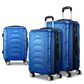 Set of 3 20-24-28" Luggage with TSA Lock Spinner Carry On Hard Shell Travel Suitcase Luggage Case - Blue