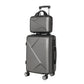 Set of 2 20" Luggage Case with 12" Handheld Luggage Box Hard Shell Travel Suitcase TSA Lock - Dark Grey
