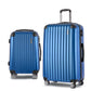 20-28" Luggage Set of 2 with TSA Lock Spinner Carry On Hard Shell Travel Suitcase Luggage Case - Blue