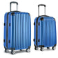 20-28" Luggage Set of 2 with TSA Lock Spinner Carry On Hard Shell Travel Suitcase Luggage Case - Blue