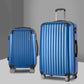 20-28" Luggage Set of 2 with TSA Lock Spinner Carry On Hard Shell Travel Suitcase Luggage Case - Blue