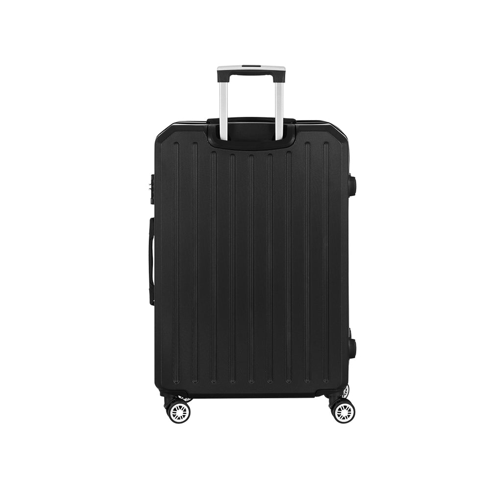 28" Luggage Set with TSA Lock ABS Hard Shell Travel Suitcase Organiser Luggage Case - Black