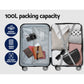 28" Luggage Set with TSA Lock ABS Hard Shell Travel Suitcase Organiser Luggage Case - Black