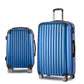 Set of 2 Luggage 20-28" with Zipper Lock Carry On Hard Shell Travel Suitcase Luggage Case - Blue
