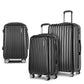 Set of 3 Luggage 20" 24" 28" Suitcase Hardcase Trolley Travel Black