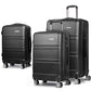 Set of 3 20-24-28" Luggage with TSA Lock Spinner Travel Suitcase Carry On Hard Shell Luggage Case - Black