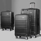 Set of 3 20-24-28" Luggage with TSA Lock Spinner Travel Suitcase Carry On Hard Shell Luggage Case - Black