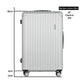 28" Luggage Set with TSA Lock ABS Hard Shell Travel Suitcase Organiser Luggage Case - Light Grey