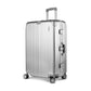 28" Luggage with TSA Lock Stainless Steel Wrapped Corners Hard Shell Travel Suitcase Luggage Case - Silver