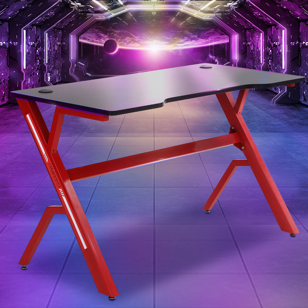 Gaming & Office Desk – Red & Black PC Laptop Table | Factory Buys